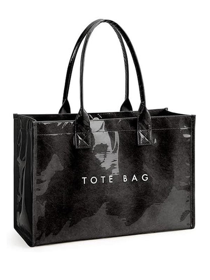 Women'S Retro Checkered Letter Print Casual Tote Bag, Large Capacity Transparent Commuter Handbag, Versatile Daily Use Shoulder Bag